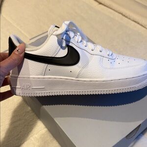 Nike Air Force 1 White Black Sneakers